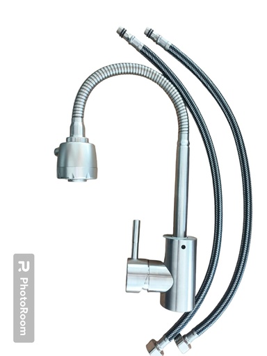 [GF-GFFCF12] GRIFERIA MONOMANDO FLEXIBLE ACERO INOXIDABLE 304 1/2 AF AC GF