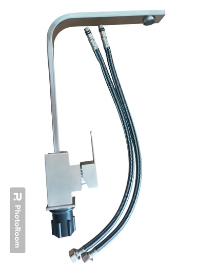 [GF-GFMLP12] GRIFERIA MONOMANDO DE LUJO ACERO INOX 304 AF AC 1/2  PLATA GF