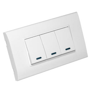 [B516-W] INTERRUPTOR TRIPLE SERIE B BLANCO IGOTO     