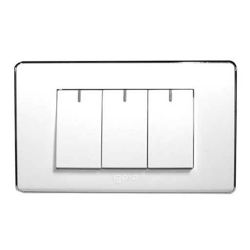 [A6032] INTERRUPTOR TRIPLE SERIE A BLANCO IGOTO    