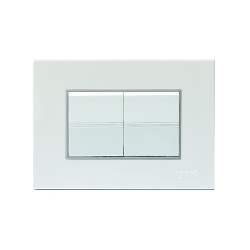 [Z514-W] INTERRUPTOR DOBLE LARGO SERIE Z BLANCO IGOTO