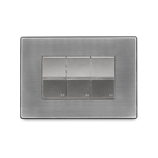 [I516] INTERRUPTOR TRIPLE SERIE INOX IGOTO