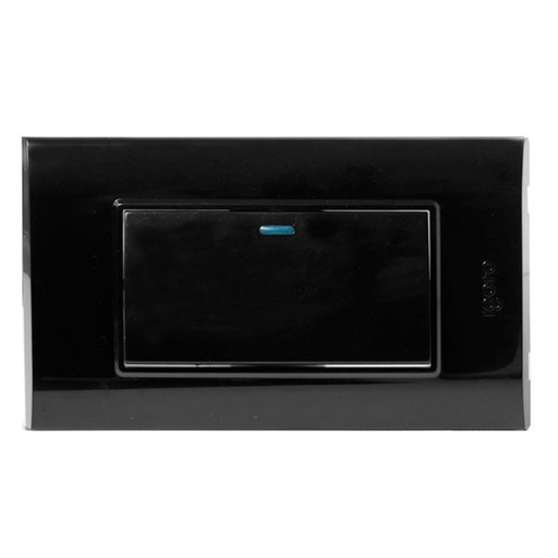 [B512-B] INTERRUPTOR SENCILLO (LARGO) SERIE B NEGRO IGOTO 