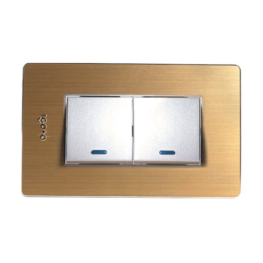 [x514] INTERRUPTOR DOBLE BEIGE SERIE X IGOTO