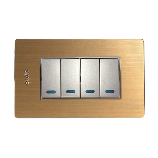 [X518] INTERRUPTOR MULTIPLE 4 BEIGE SERIE X IGOTO  