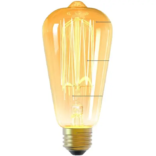 [001-001-ST641] BOMBILLO VINTAGE 40W EDITSON BULBO ST64 BASE E27 1800K MF                                                     