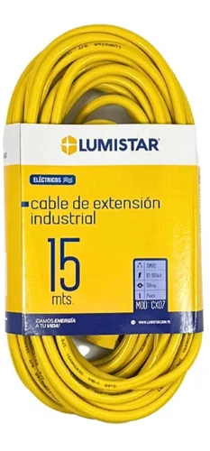 [CX07] Cable de Extension Industrial 15MT 110-130V 13AMP Lumistar