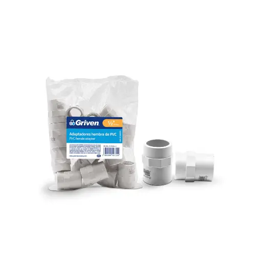 [GV-PVCFA-G-1-2] ADAPTADOR PVC 1/2" HEMBRA GRIS GRIVEN 
