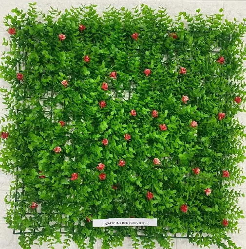 FOLLAJE DE FLORES ROJAS, MODELO EUCALYPTUS RED 50X50