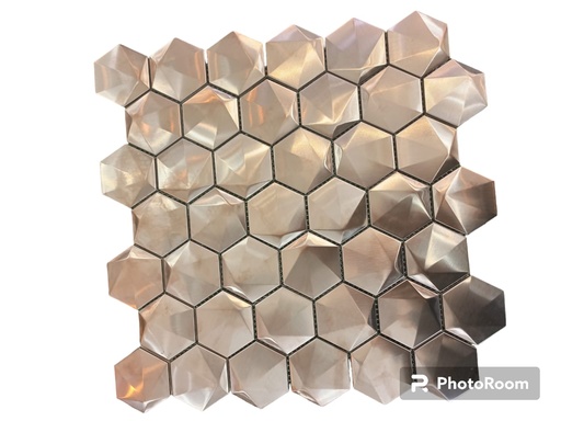 [9001033] Mosaico Ceramico con superficie de Acero Inoxidable Abstract Bronze Pieza