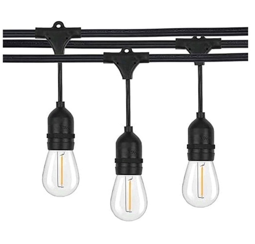 [AI-ST8M-12S] EXTENSION BOMBILLOS VINTAGE LED 8MTS 12 BOMBILLOS 2W 2700K IP65 110V